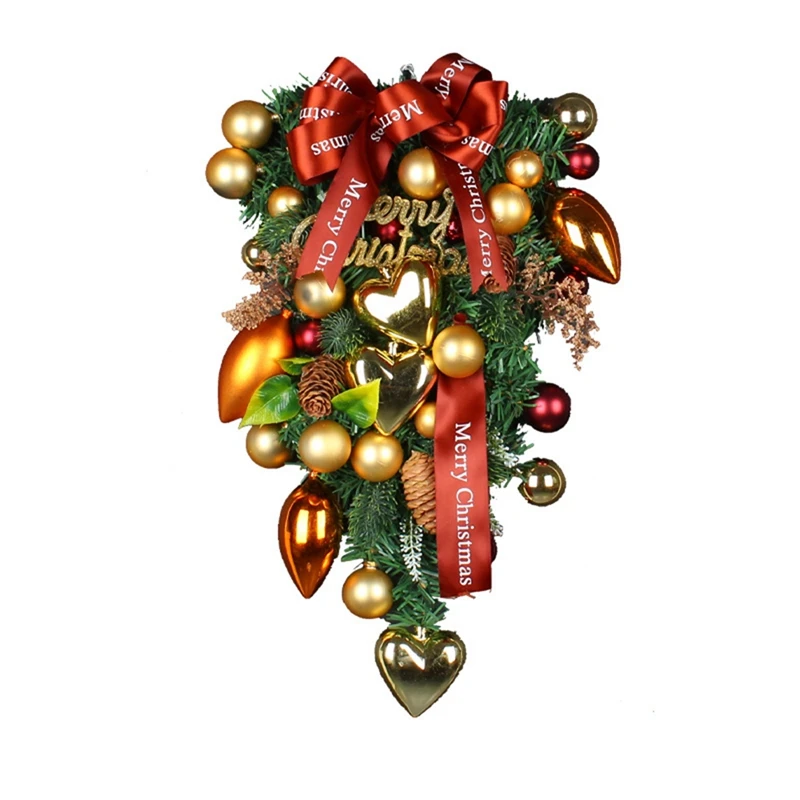 

Christmas Decorations Wreath New Year Branches Red Berries Pinecones Red Butterflies Ligation Wreath Newest