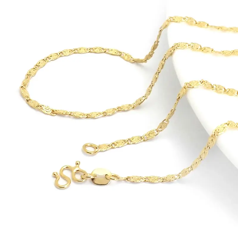 18-каратное золото медная отделка цепочки для ожерелья высококачественные