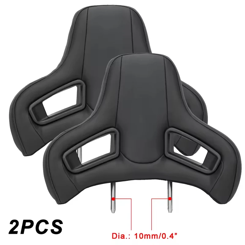 

2 шт. гоночный подголовник с системой Plug & Play 10 мм 12 мм 14 мм универсальный подголовник сиденья ПВХ кожа удобная автомобильная подушка для шеи