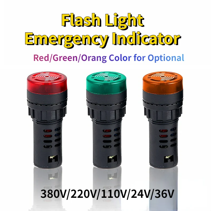 

Uniteelec Round Led Flash Light 220V/ 24V /12V AD130B-22SM/ (AD16) Diameter 22mm Emergency Light