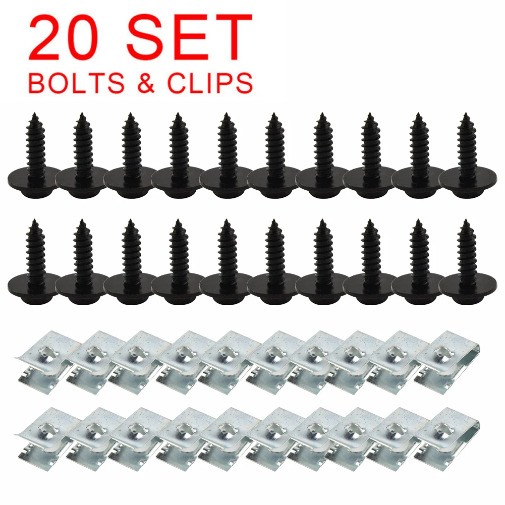 

40Pcs Engine Undertray Guard Nut Screw Clips For BMW 1/3/5/6/7/X/Z Series Bumper Fender Liner Retainer Fastener Rivet Screws