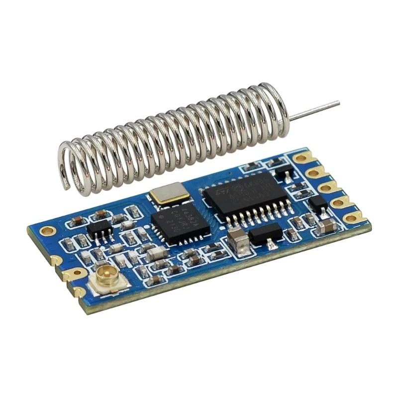 

SI4438/4463 Digital Transmission Module 433Mhz with Spring Antenna Wireless Transceiver Module 1000Meters Long Distance