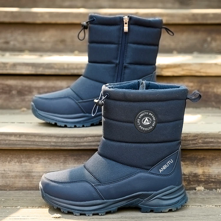 

Winter High Boots for WoMan Outdoor Travel Snow Boots Zipper Non-slip Cotton Shoes Men Velvet Keep Warm Casual Shoes Male 45