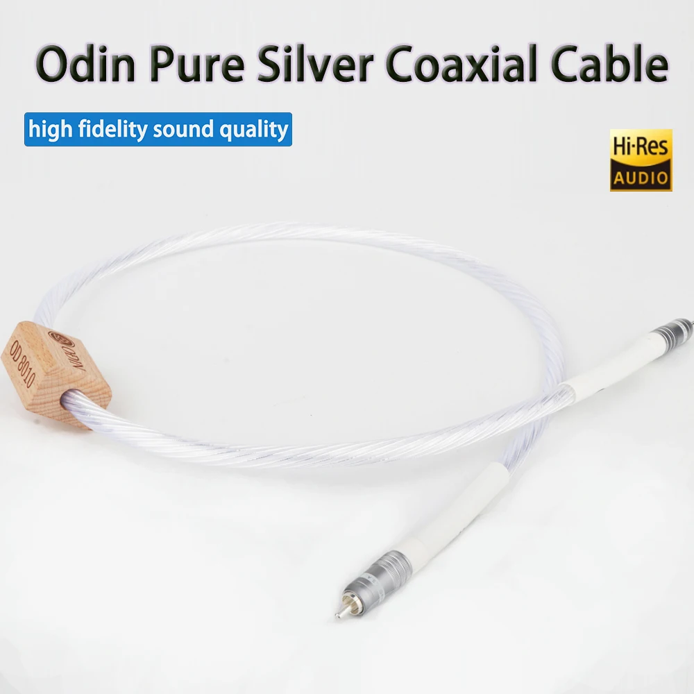 High Quality Per Piece Odin Pure Silver Coaxial Digital Cable Fever Audio Cable AES/EBU Signal Cable