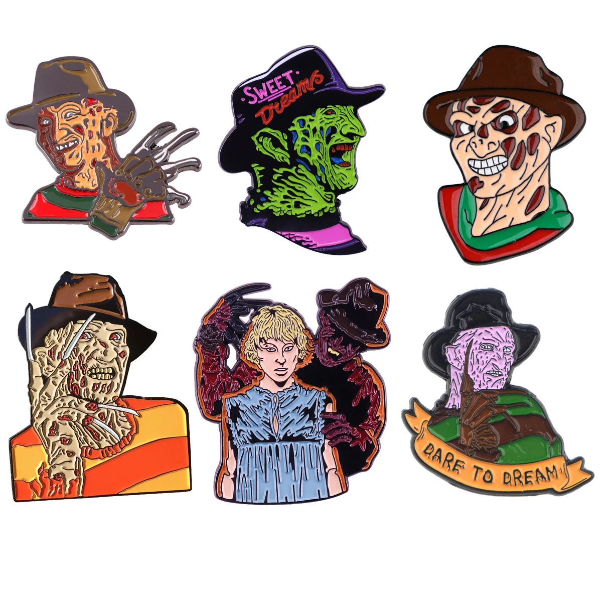 

Horror Movie Lapel Pins for Backpacks Enamel Pin Halloween Brooches for Women Pines Badges Fashion Jewelry Accessories Gifts