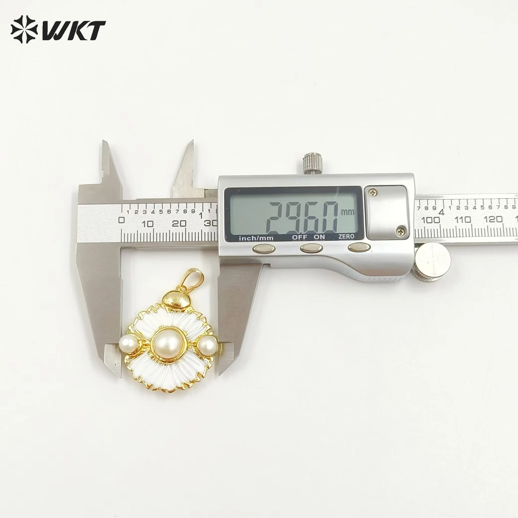 WT-JP395 Популярный легкий модный кулон из жемчужной ракушки с 18-каратным настоящим