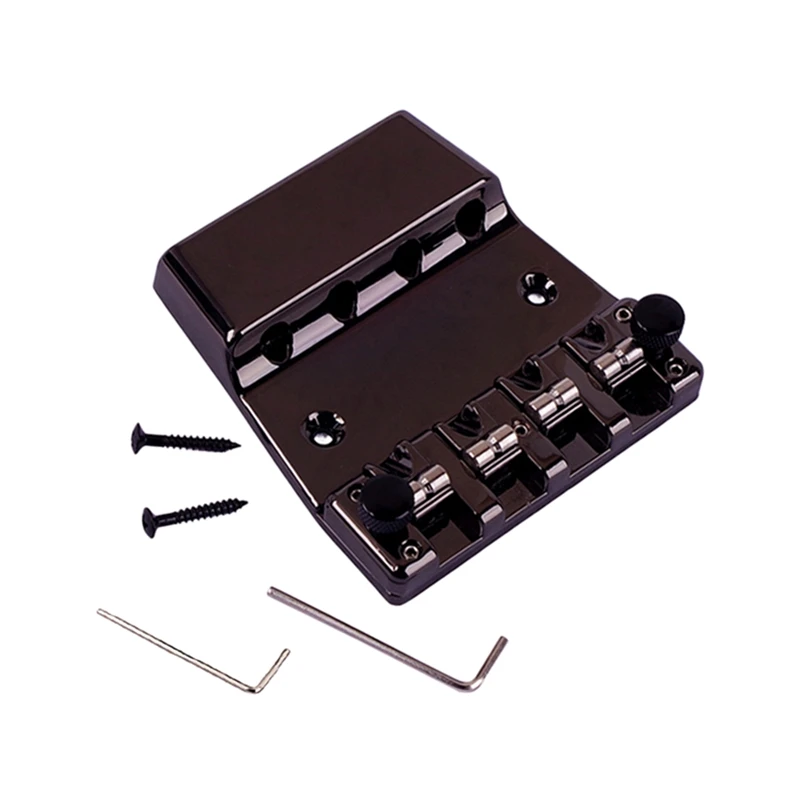 

4-струнный металлический бас мост седло мост Натяжная пластина мост для музыкального инструмента бас аксессуары