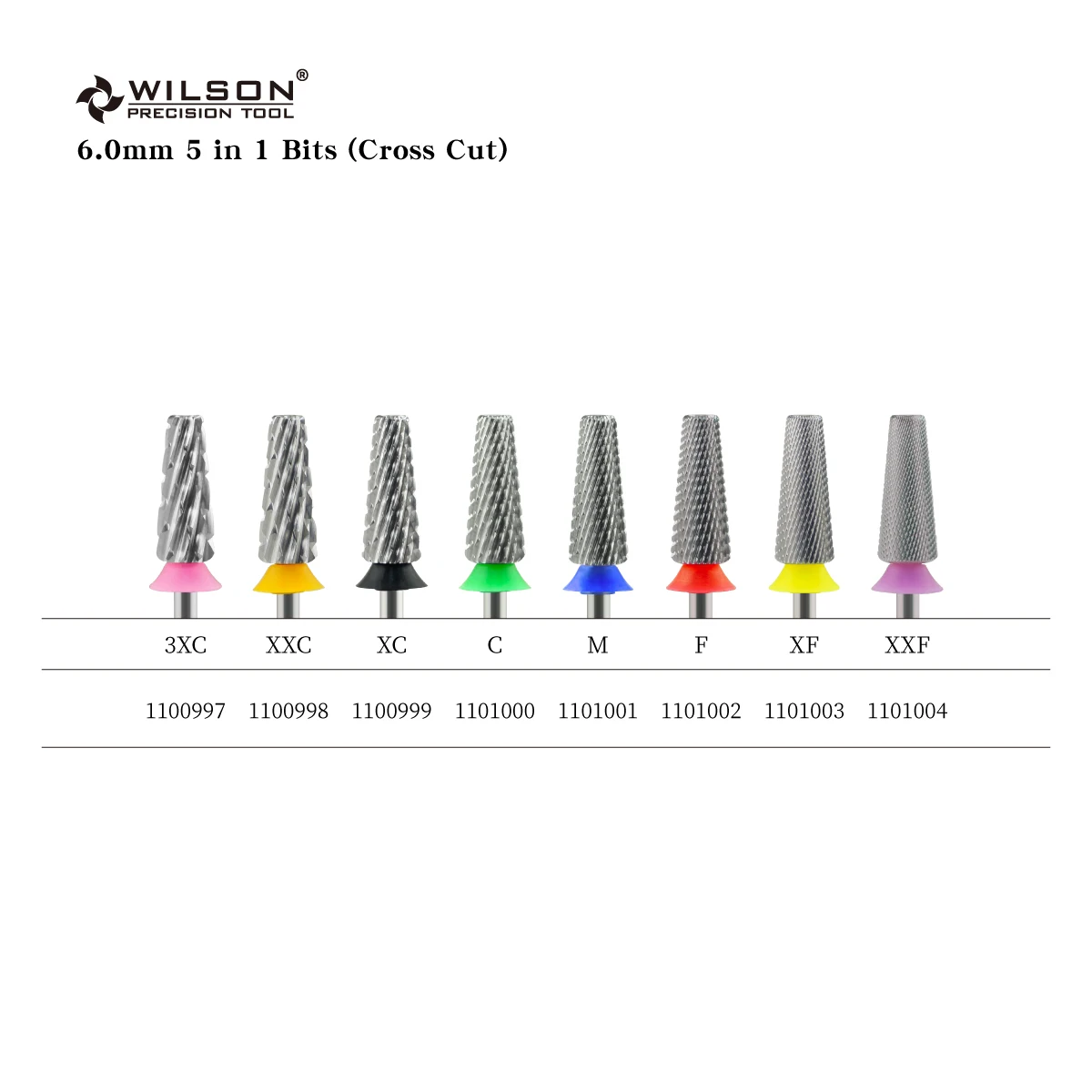 6.0mm 5 in 1 Bits(Cross Cut) - Carbide Nail Bits Cross Cut- WILSON Carbide Nail Drill Bit