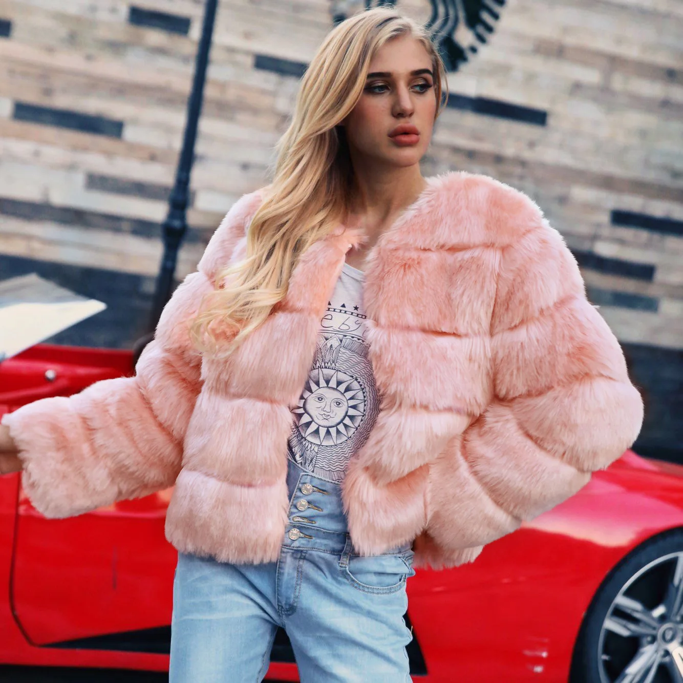 Women's Fur Jacket Fall Winter Fashion Imitation Fur Fox Fur Short Overcoat Coat for Women Faux Fur Coat