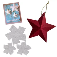 3d five pointed star metal cutting dies stencil for diy card crafts handmade scrapbook embossed paper