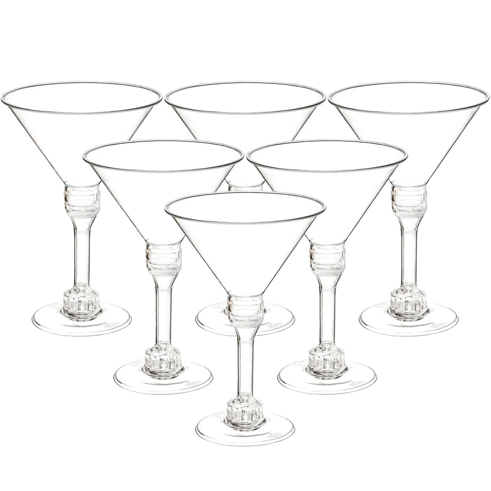 

20pcs Decorative Liquor Cups Clear Plastic Martini Glasses Disposable Whiskey Cups Cocktail Cups for Party Bars