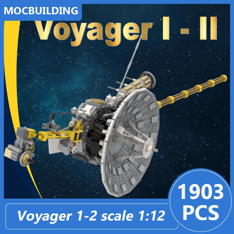 

Voyager 1-2 Scale 1:12 Model Moc Building Blocks Diy Assemble Bricks Space Educational Creative Children Toys Kids Gifts 1903PCS