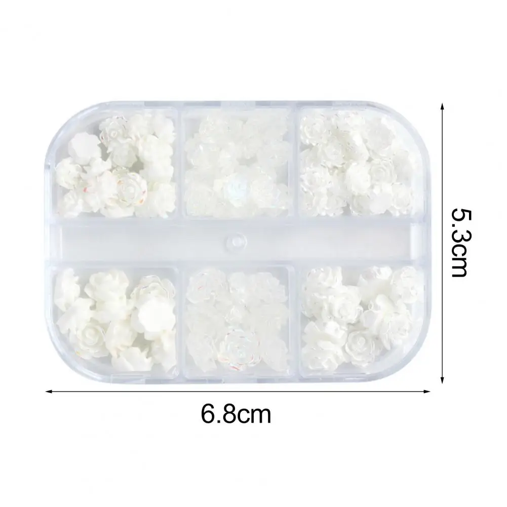 Аксессуары для дизайна ногтей 90 шт./компл. 2022 форма цветка смола с 3D-эффектом