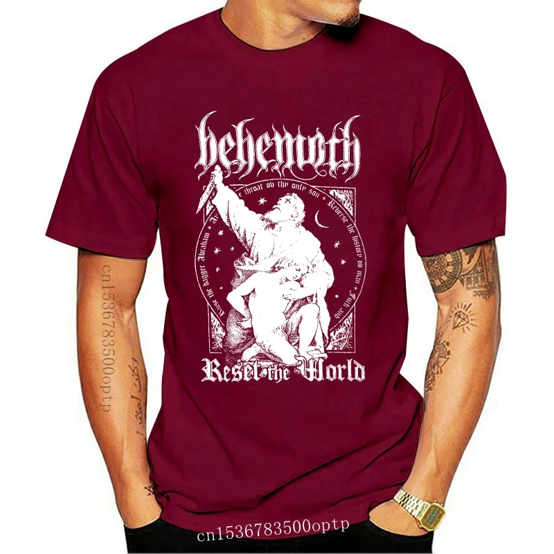 

Camiseta de reinicio Behemoth para hombre, camisa negra, novedad