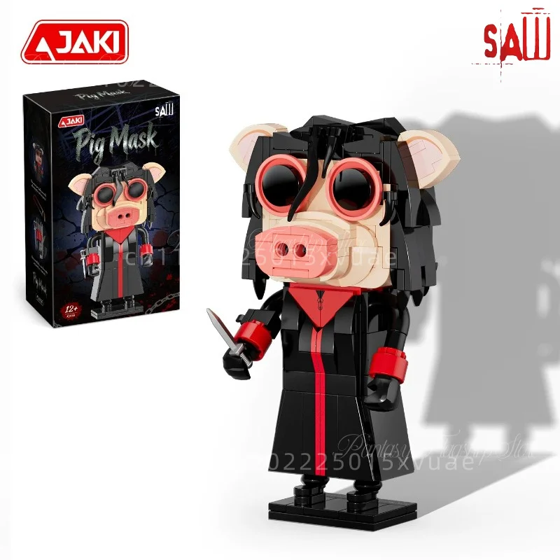 Фото Новые конструкторы JAKI: Страшная кукла Билли, Модель-конструктор Билли с магнитофоном, Настольное украшение, Праздничные подарки №5