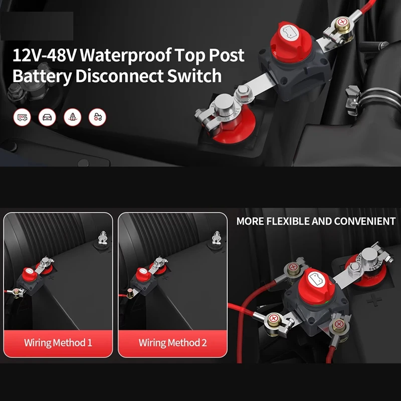 Выключатель аккумулятора 12 В-48 В Водонепроницаемый морской верхний выключатель