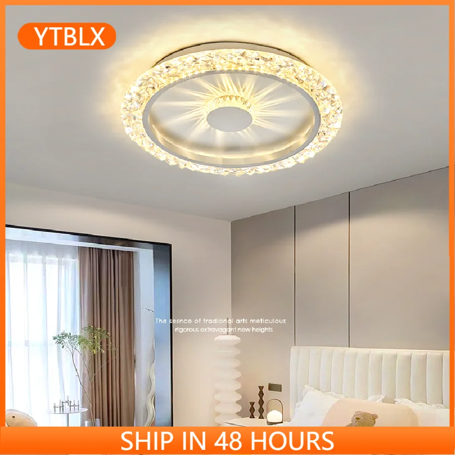 

Living Room Master Bedroom Ceiling Lights Modern Minimalist 2022 New Crystal Light Luxury Warm Restaurant Aisle Corridor Lamp