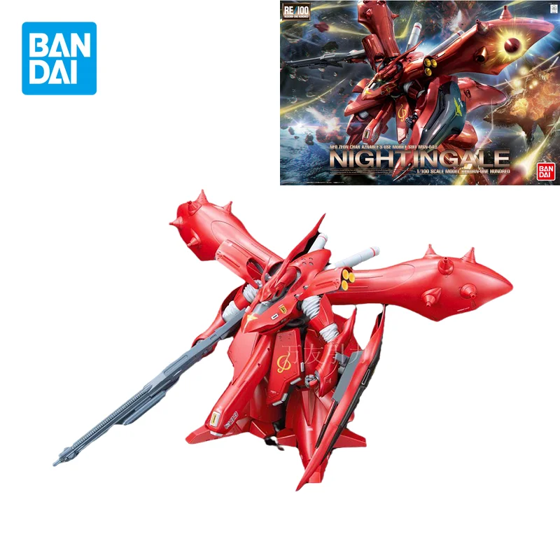 

Оригинальная фигурка Bandai GUNDAM из аниме RE1/100 NIGHTINGALE, Сборная модель, игрушки, Коллекционная модель, орнамент, подарки для детей