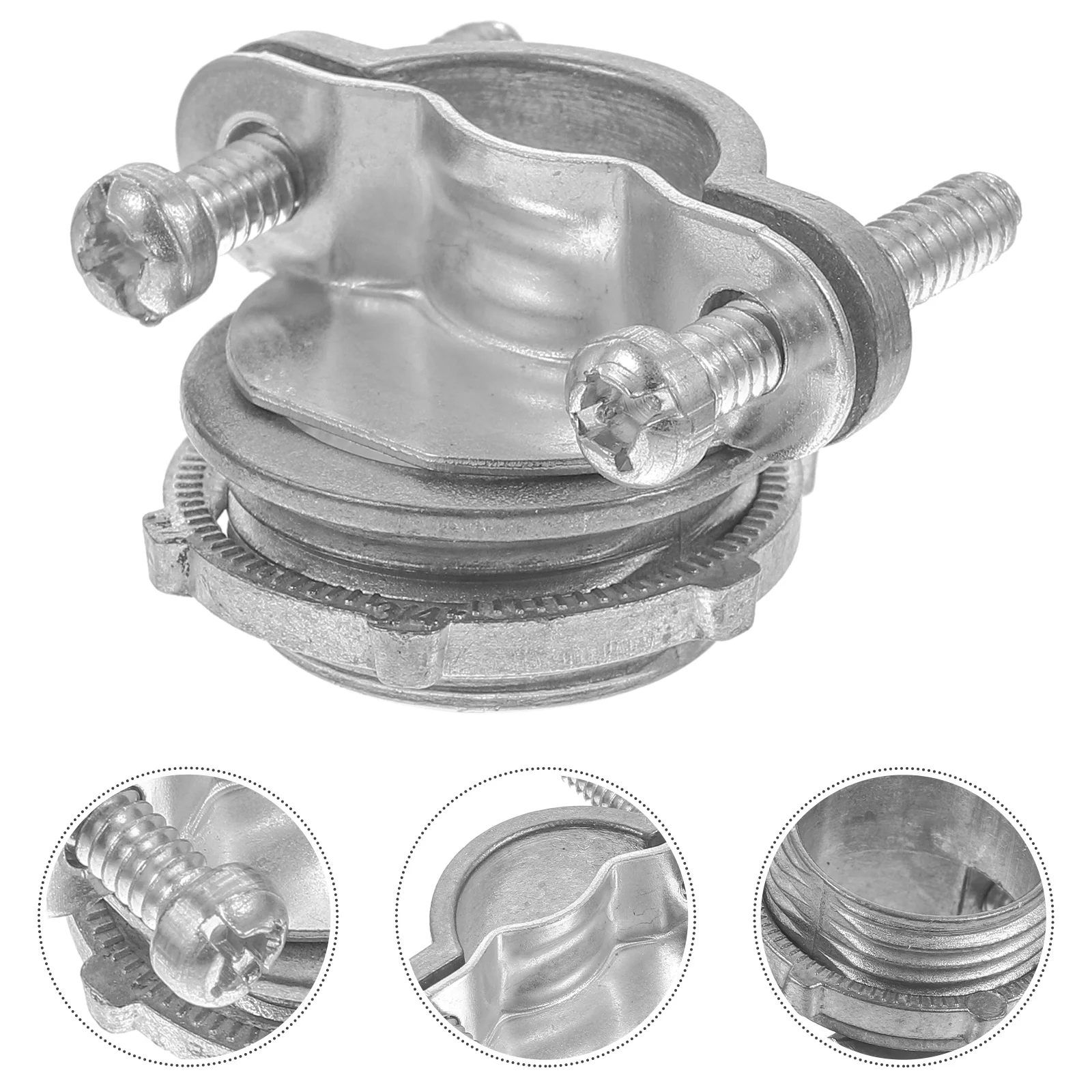 

2pcs Replacement Cable Clamps Metal Conduit Fittings Cable Connector Clamp Junction Box Adapter Wire Clamp