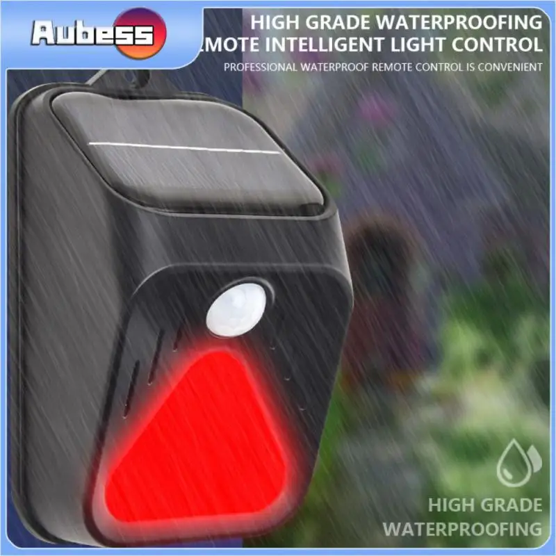 

100 Db Warning Light Drives Animal Alarm 800 Mah Flash Solar Warning Lamp Solar Charge Remote Control Alarm Led Lights