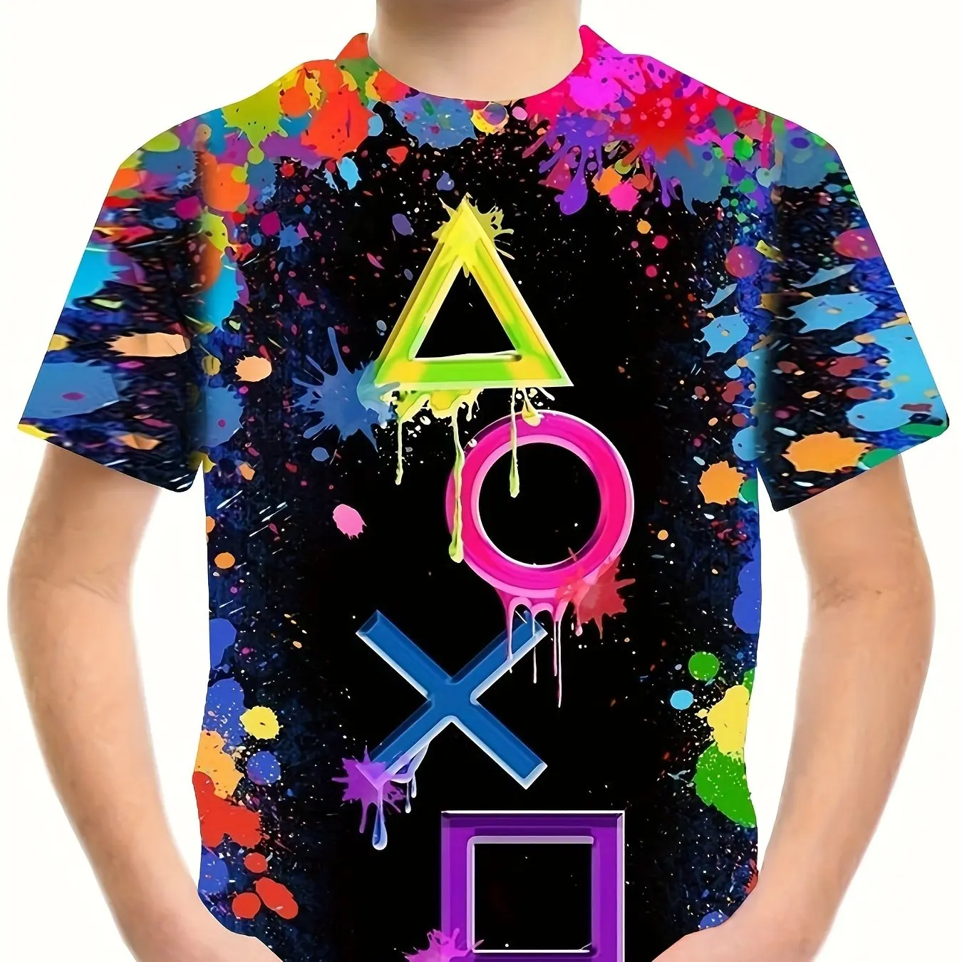 dziecięca odzież Chłopcy Tshirt z krótkim rękawem Dziecko T Shirt 3D Cartoon Print Casual Round Neck Tees Kids Summer Clothes Girl Top