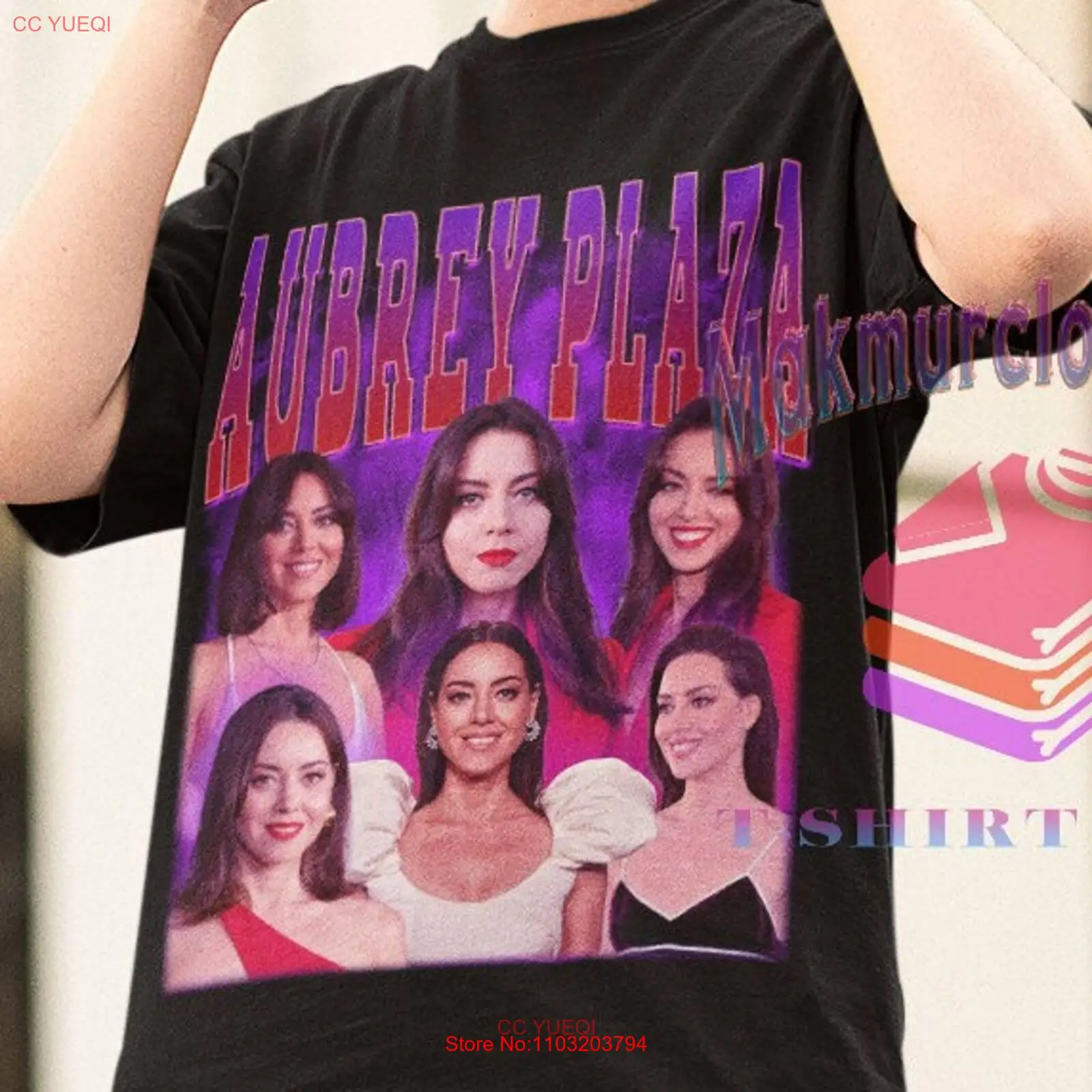 Ретро рубашка Aubrey Plaza Винтажная Футболка с принтом Unise