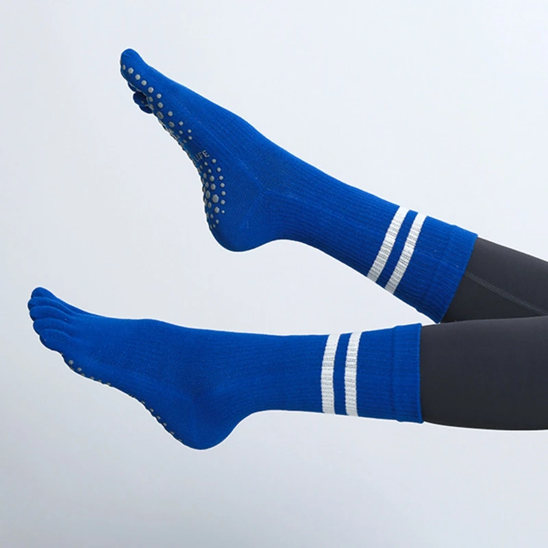 10 Pairs Cotton Women Toe Socks Stockings Five Finger High Tube Autumn Winter Open Toe Comfortable Anti-Skid Yoga Stockings