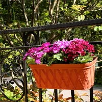 plastic wall hanging flower pot balcony railing hanging flower pot rectangular flower box long hanging pot plant accessories