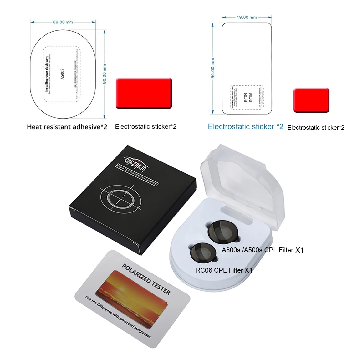 Фильтр для 70mai pro plus + A500s CPL или RC06 фильтр задней камеры Для Pro lite D02 / D08 lite2 A200