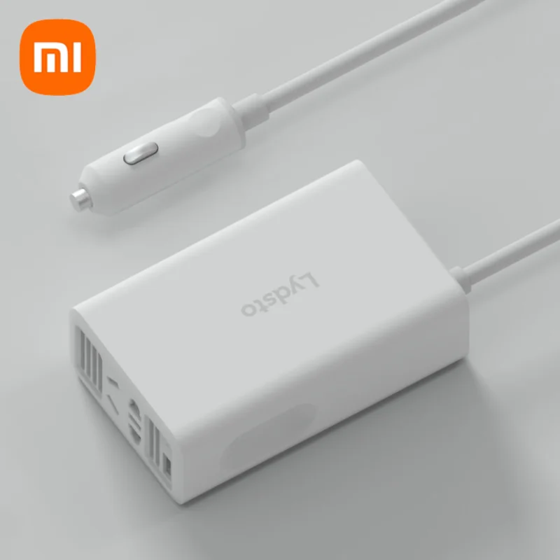 

Original Youpin Mijia Youpin Lydsto Car Inverter Standard 12V To 220V 100W High Power Output Five-hole Socket Smart Quick Charge