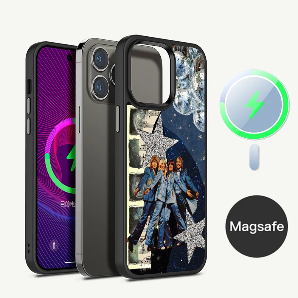 Classic Abba Band Phone Case Magnetic For iPhone 16 14 13 12 11 15 Pro Max Plus Magsafe Wireless Charge Cover
