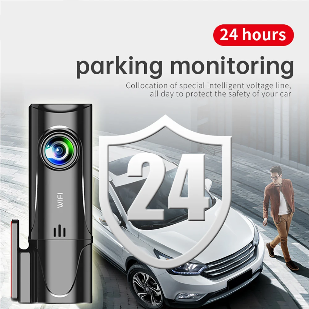 1080P Full HD WiFi Автомобильный видеорегистратор с циклической записью акселерометром