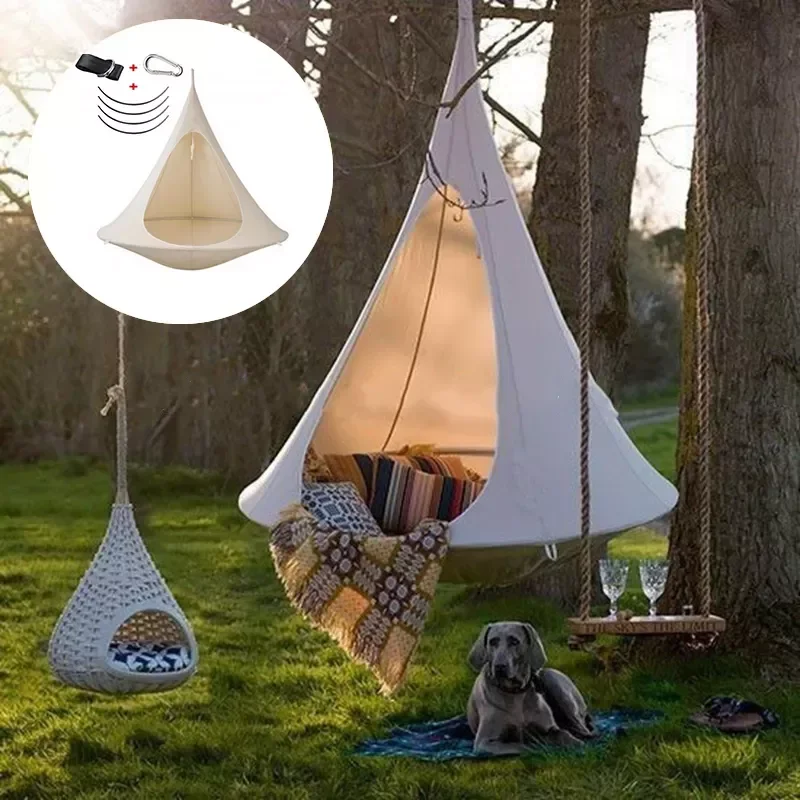 

Outdoor Garden Camping Hammock Large Size Swing Chair Foldable Children Family Room Tent Ceiling Hanging Sofa Bed