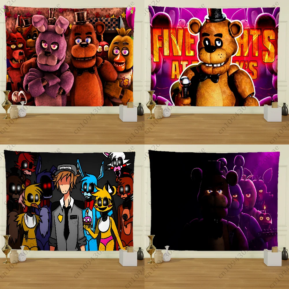 Fnaf F-Five-nights-At-F-Freddy Гобелен с креативным узором Фото Гостиная Настенный