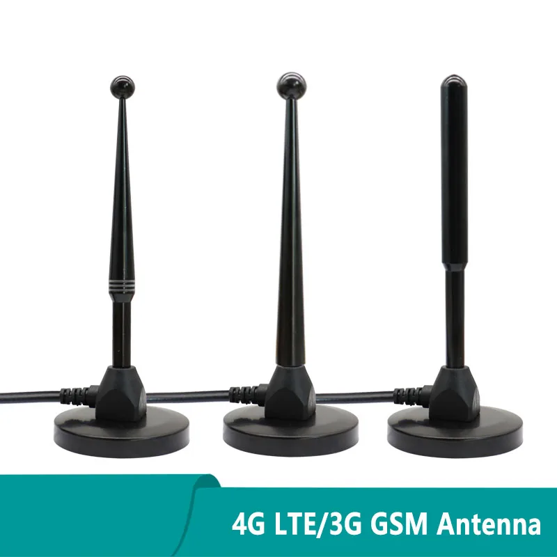 

External LTE Omni WiFi Antenna with Magnetic Base for Smart Home, Copper, 4G, 3G, GSM Aerial, 698 ~ 2700Mhz, 15dbi