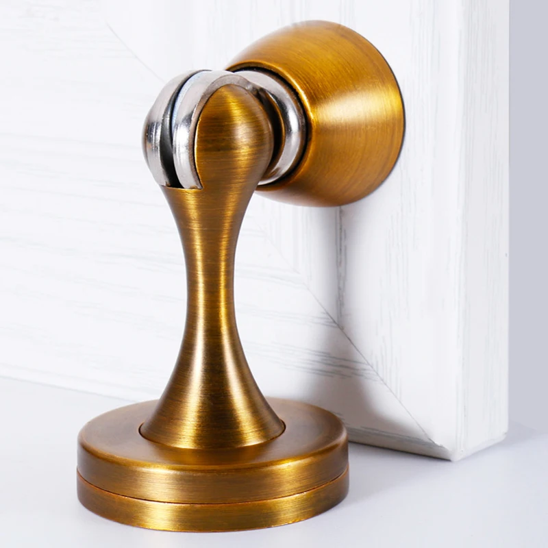 

4 Colors Magnetic Door Holder Stopper Invisible Doorstop Wall Floor Mount Safety Catch Zinc Alloy Door Suction Bedroom Supplies