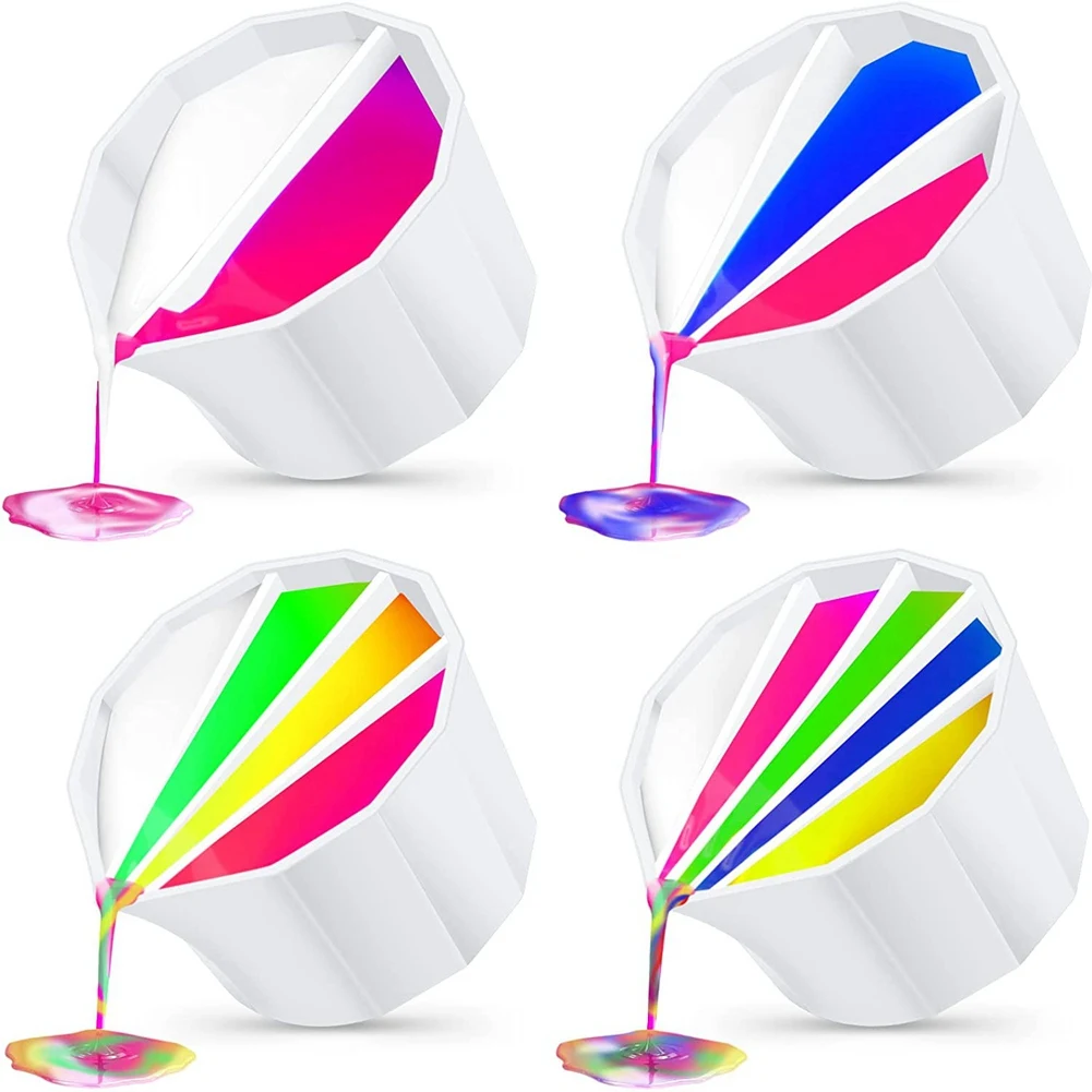 

4 шт., силиконовые многоразовые стаканы для рисования