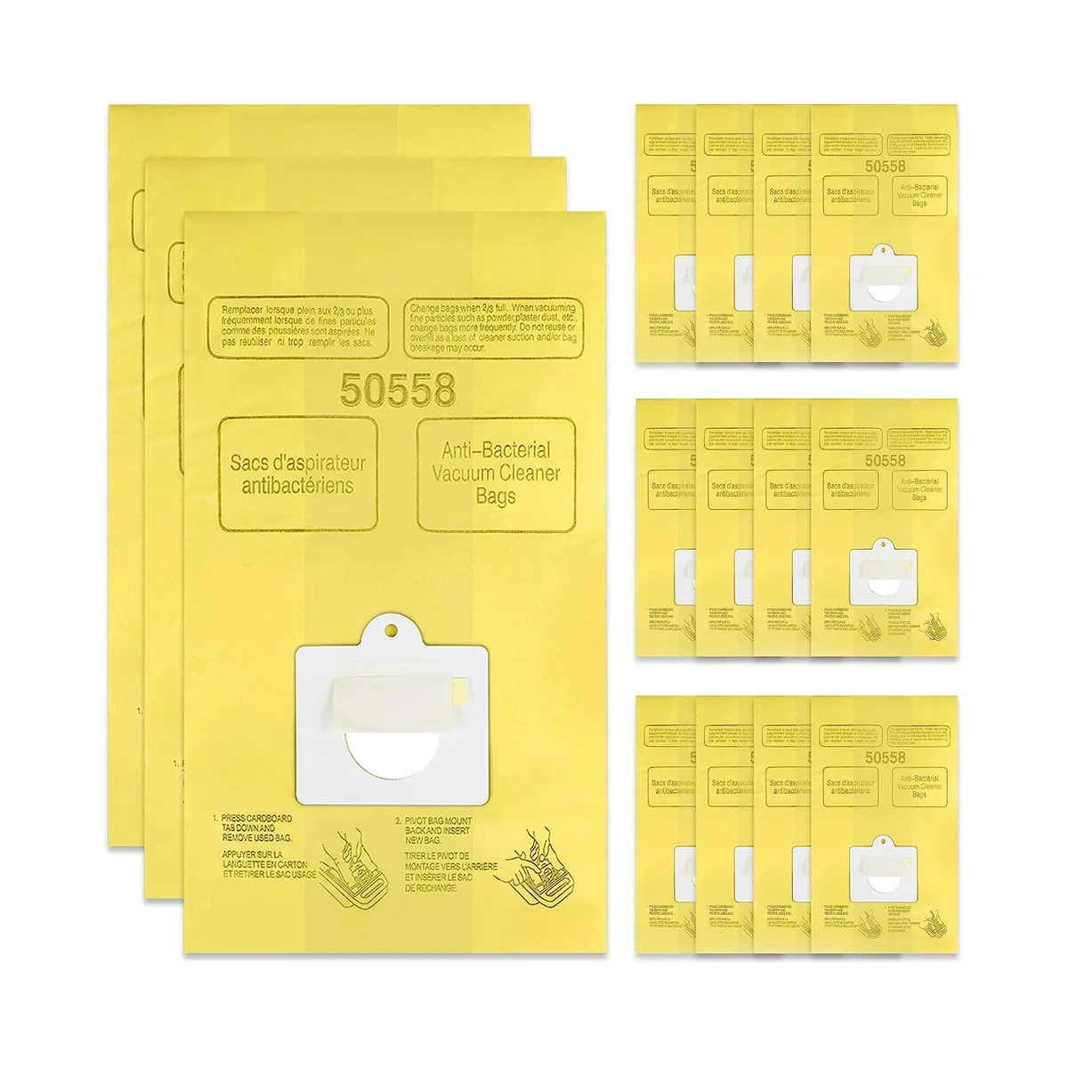 

Vacuum Cleaner Bags for Canister Type C/Q 50558, 15PCS Replacement Canister Vacuum Bags