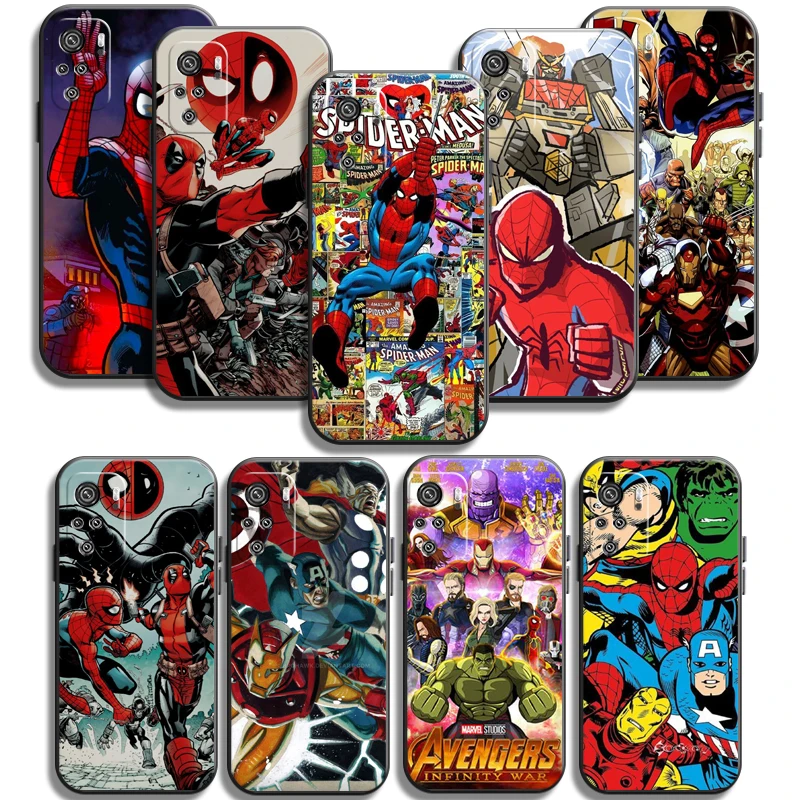

Marvel Avengers Phone Cases For Xiaomi Redmi Note 10 10S 10 Pro POCO F3 GT X3 GT M3 Pro X3 NFC Soft TPU Coque Carcasa