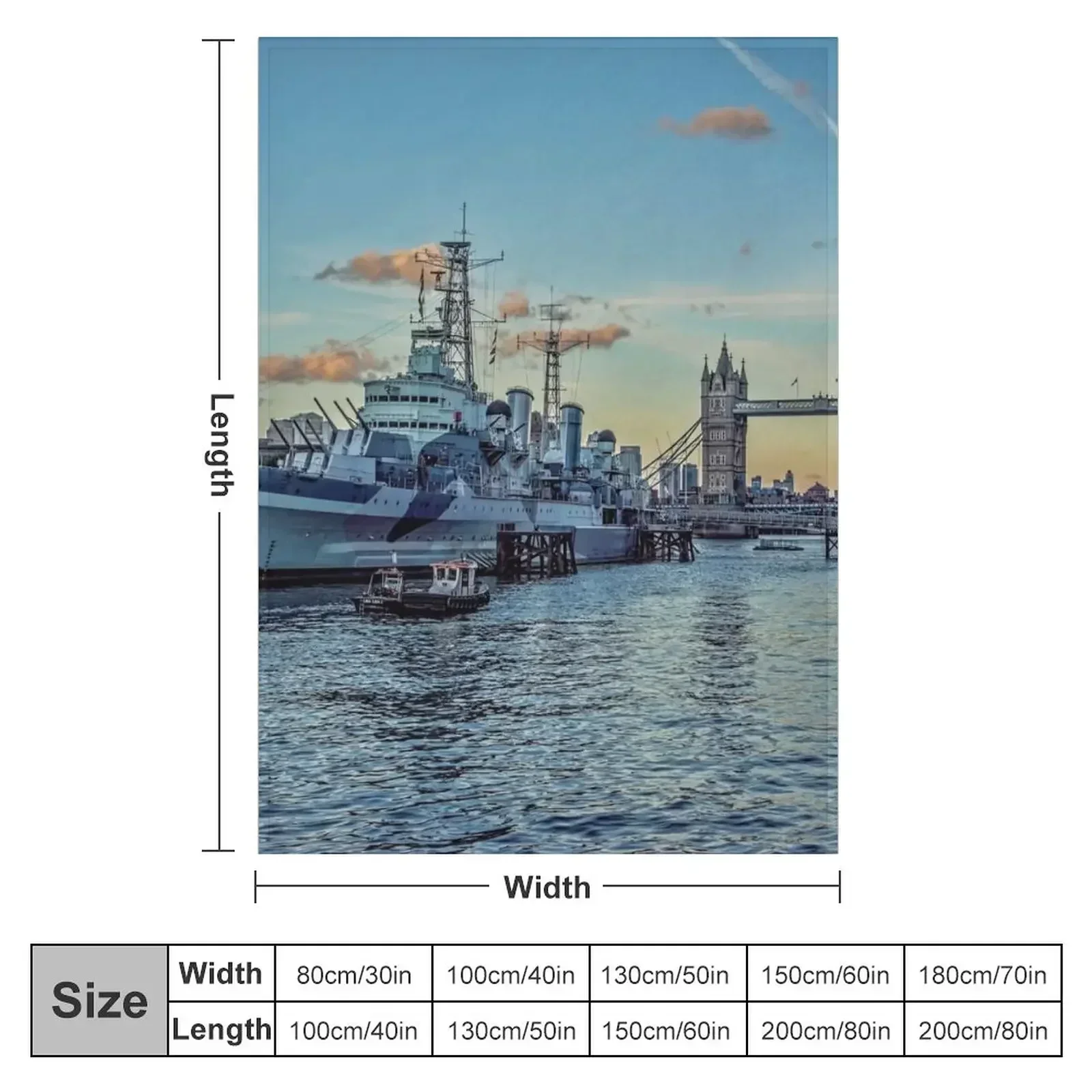#321 HMS Белфаст и башня мост в Лондоне плед одеяло тяжелый сон Furrys для зимних одеял