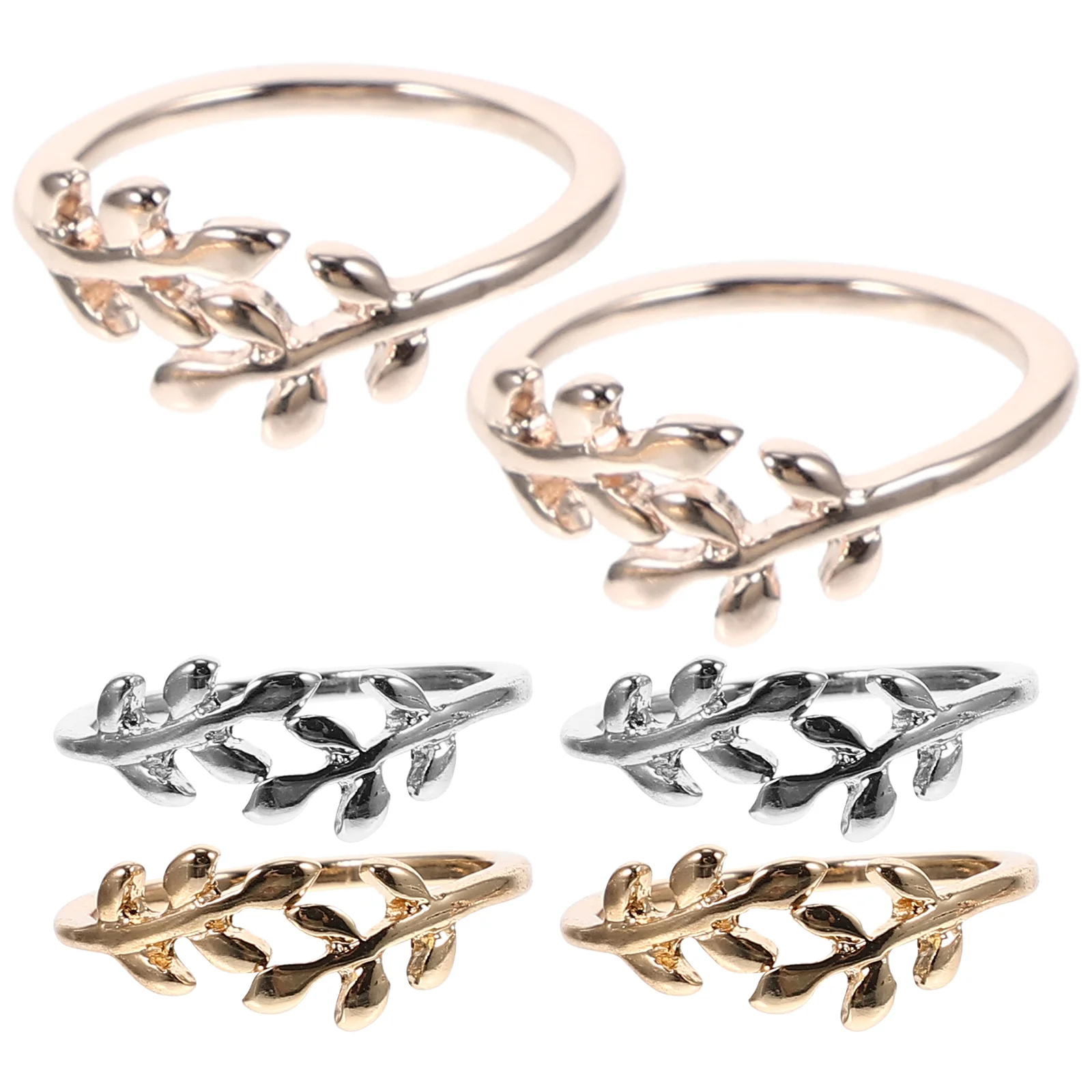 

6Pcs Portable Delicate Safe Finger Rings Adjustable Crochet Rings for Photo Friends