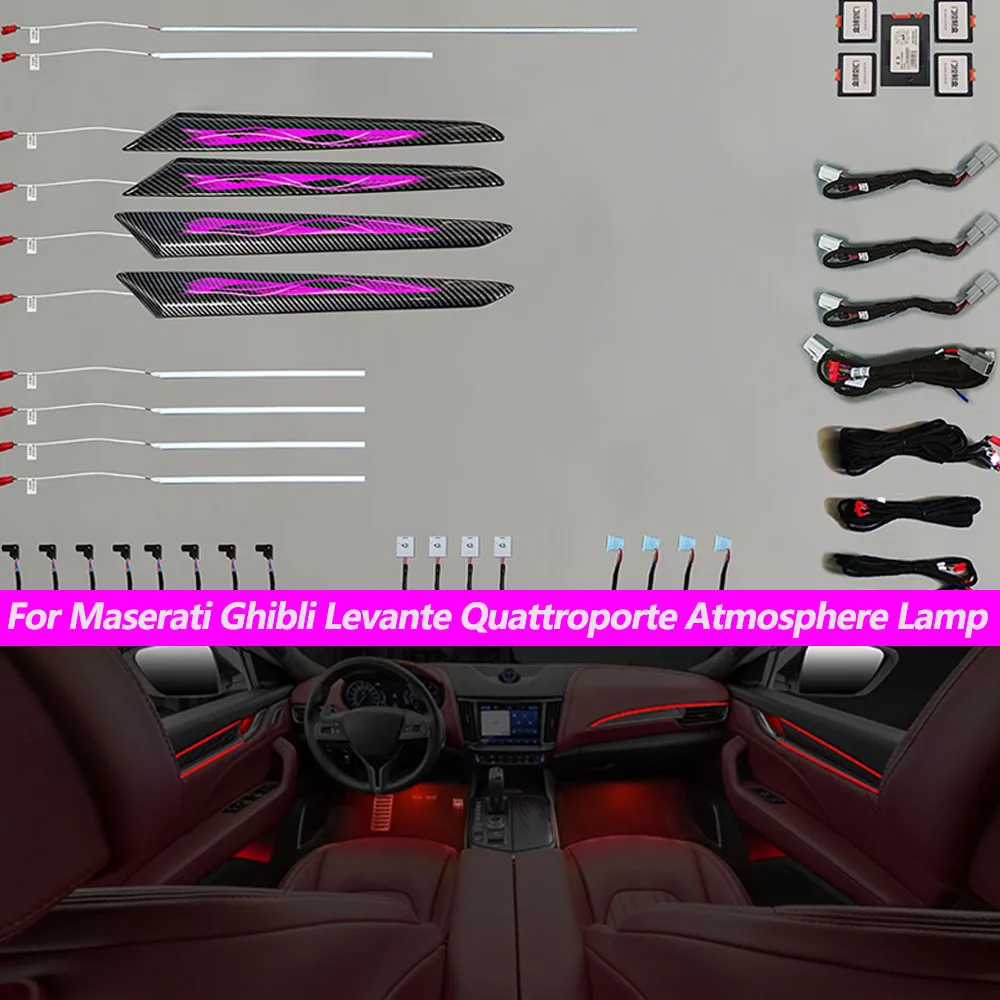 

For Maserati Atmosphere Lamp Geberit Ghibli Levante Quattroporte Modified Interior Ambient Lighting Carbon Fiber Panel