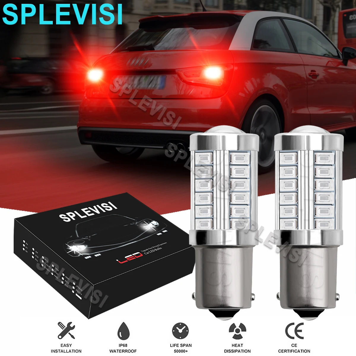 

2PCS LED Red Brake Stop Tail Light Lamp Bulbs For Audi A1 2010-2019 Audi A3 8P 2003-2013 Audi A4 B7 2004 2005 2006 2007 2008