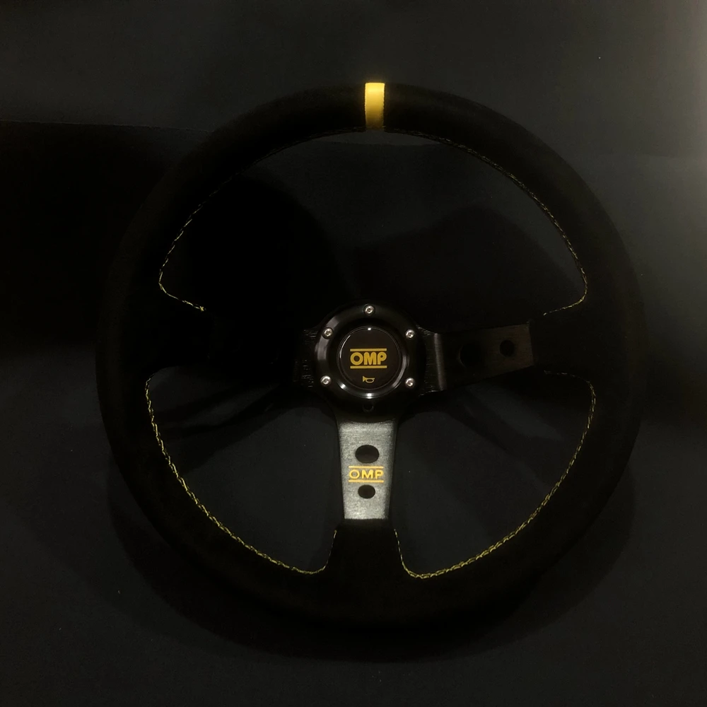 Drift 14-дюймовый руль Deep Dish OMP для раллийных гонок замшевый кожаный JDM Volantes VW HONDA TOYOTA