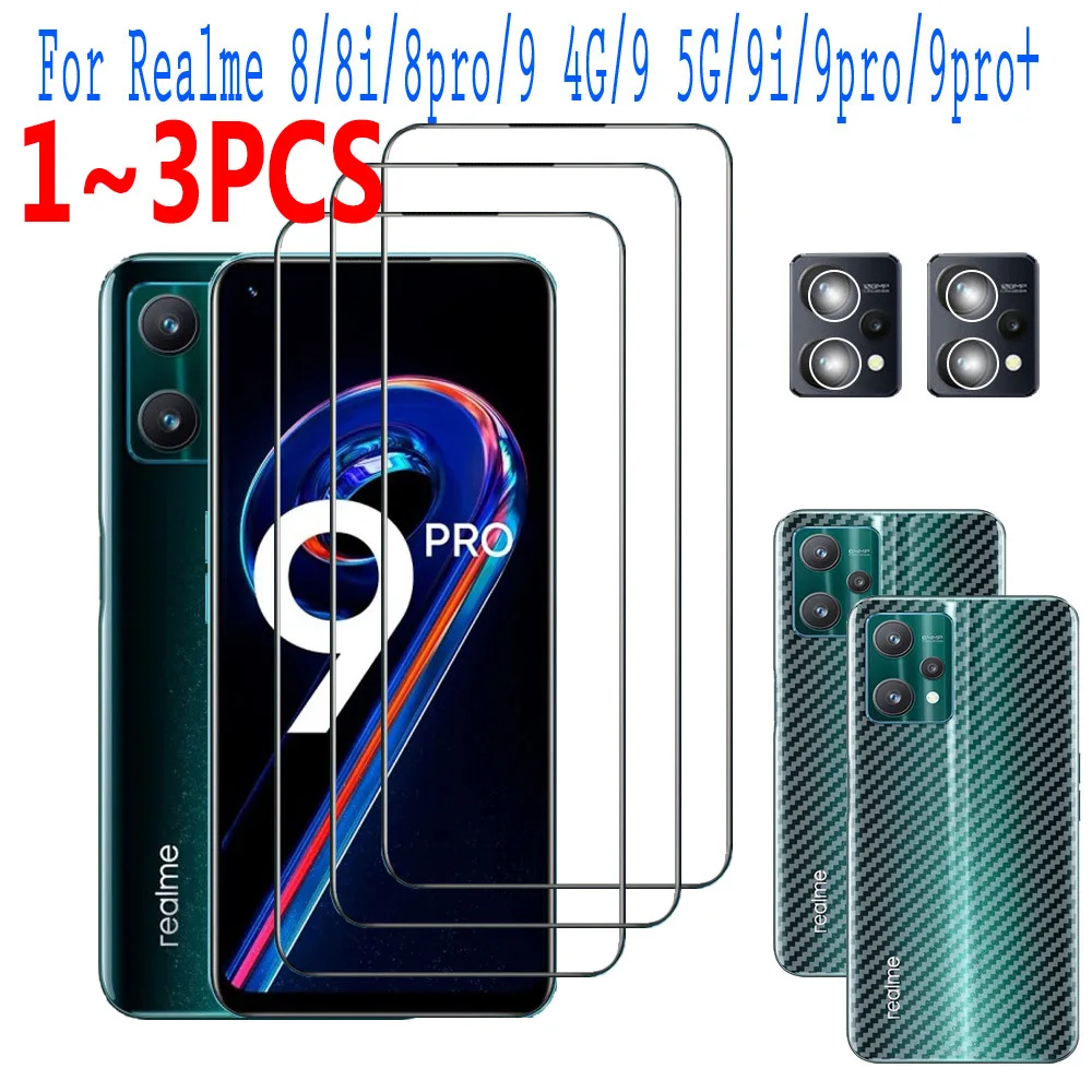 

1~3Pcs,Glass For Realme 9 Pro Plus Tempered Glass Realme 9 9i Pro 9Pro+ Full Screen Protector Realme 8 8i Pro Protector Film