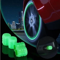 4pcs luminous valve caps fluorescent green blue night glowing car motorcycle bicycle wheel styling tyre hub luminous cap