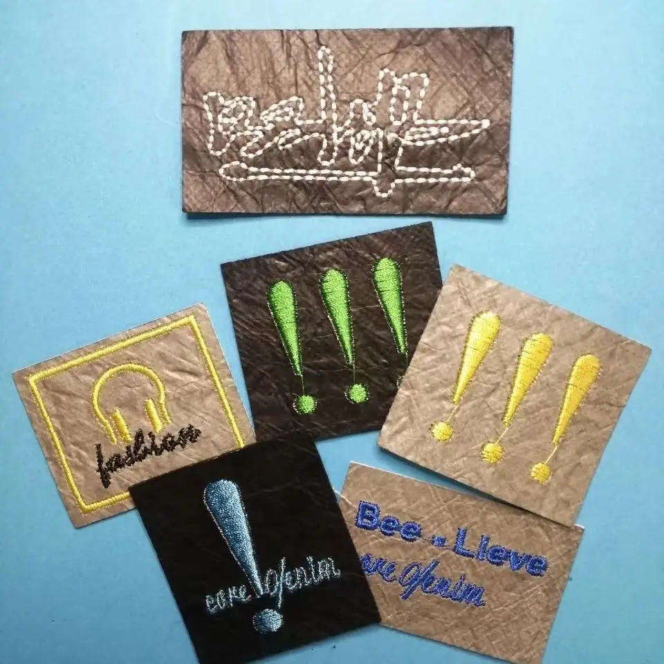 

Mixed 6Pcs soft cloth Embroidery Leather patches label stickers Sew on Applique Clothing handmade DIY Personality Badge