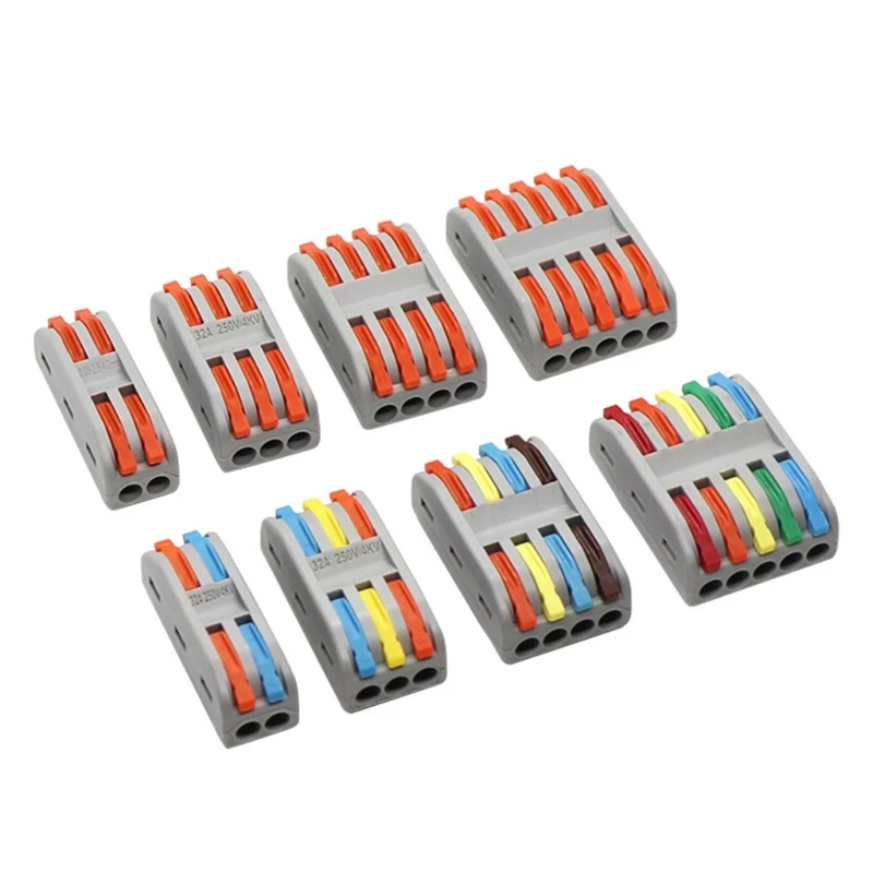

10 Pcs Push in Wiring Terminal Block for Solid Single Flexible Electric Wires