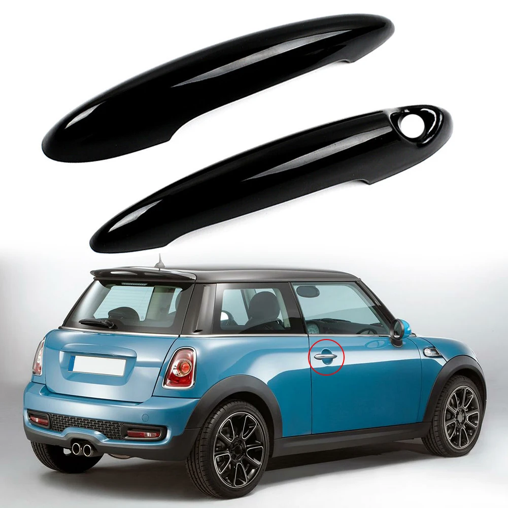 

2 * крышка для автомобильной ручки, пара с клейкой основой для MINI Cooper S R50 R53 R56 R57 R58 R59, глянцевые автомобильные Внешние детали
