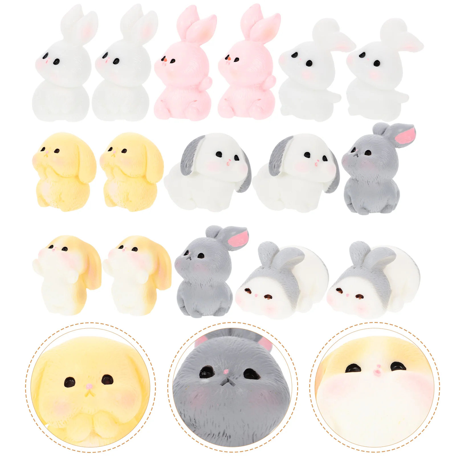 

16 Pcs Micro Landscape Ornament Mater Toys Cars Tiny Ornament Top Hat Miniature Toys Resin Bunny Miniature Miniature Ornament